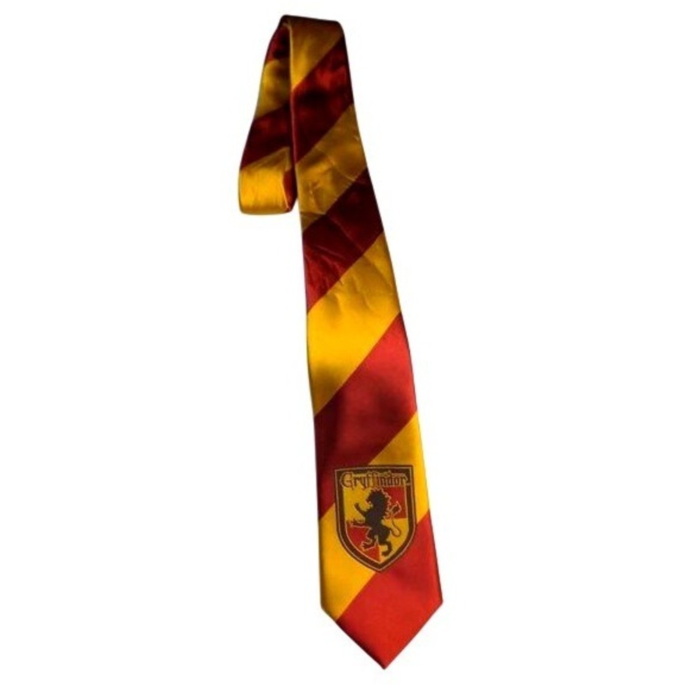 Harry Potter Gryffindor Necktie Unisex OS Red Gold Striped Crest Cosplay Tie